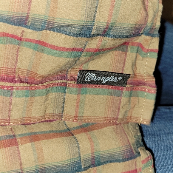 Wrangler Retro | 100% Cotton Plaid Button Up Shirt | XL - Picture 5 of 11